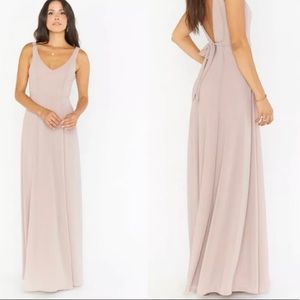 SMYM Jenn Maxi Dress Soft Beige Chiffon Size XL